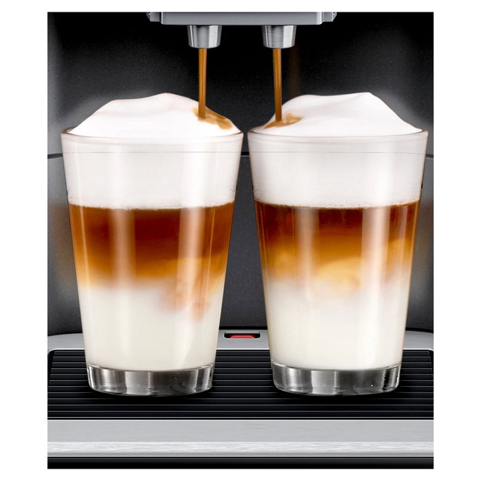 Siemens TE658209RW EQ6 Plus S800 Máquina de Café Espresso Automática, 19 bar, 1.7L, Para Granos y Molido, Negro/Acero Inoxidable