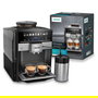 Siemens TE658209RW EQ6 Plus S800 Máquina de Café Espresso Automática, 19 bar, 1.7L, Para Granos y Molido, Negro/Acero Inoxidable