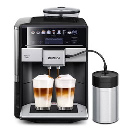 Siemens TE658209RW EQ6 Plus S800 Máquina de Café Espresso Automática, 19 bar, 1.7L, Para Granos y Molido, Negro/Acero Inoxidable