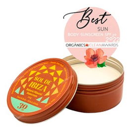 Sol de Ibiza Crema Solar SPF30 Ecológica Vegana Sin Plástico 30ml, Protección UVA/UVB, Apta para Bebés
