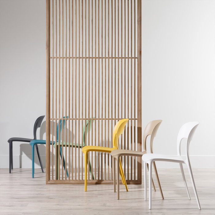 Silla Apilable Blanco Polipropileno 43 X 43 X 83,20 cm (Set de 4)