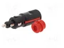 PRO CAR Enchufe de mechero de coche con borna de tornillo, 8A, negro