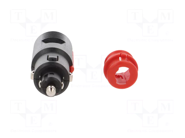 PRO CAR Enchufe de mechero de coche con borna de tornillo, 8A, negro