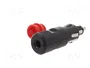 PRO CAR Enchufe de mechero de coche con borna de tornillo, 8A, negro