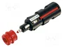 PRO CAR Enchufe de mechero de coche con borna de tornillo, 8A, negro