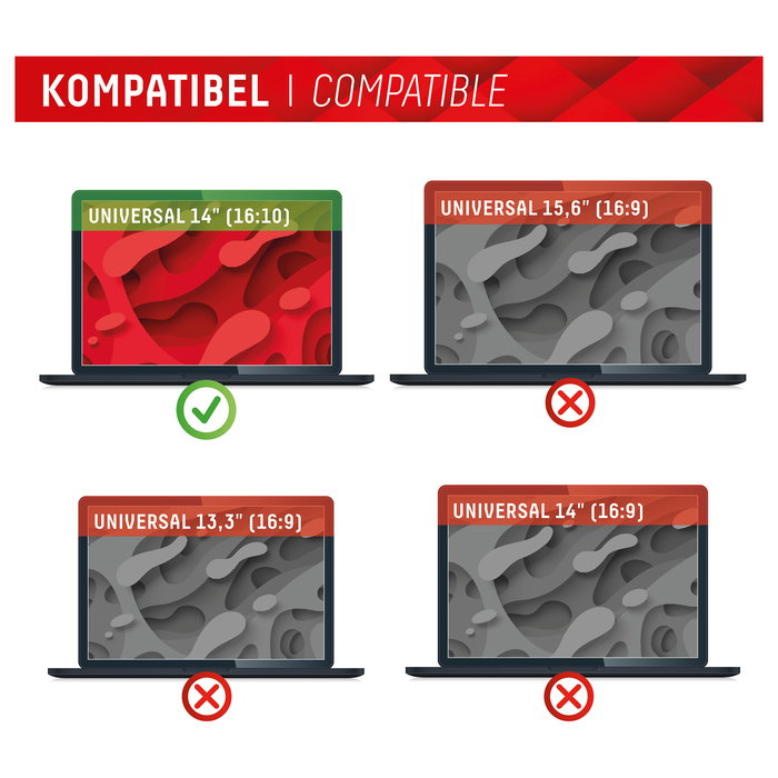 Displex DISPLEX Privacy Safe Protector Pantalla Universal Magnético 14" 16:10 Antireflejos - Filtro Privacidad y Luz Azul 5H 02053