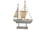 DKD Home Decor Figura LED MDF Barco Pesquero Natural 28x8x41,5 cm