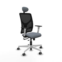 PIQUERAS Y CRESPO Silla de oficina Motilla con mecanismo Sincro/Traslack Gris y Negro