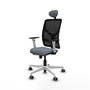 PIQUERAS Y CRESPO Silla de oficina Motilla con mecanismo Sincro/Traslack Gris y Negro