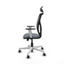 PIQUERAS Y CRESPO Silla de oficina Motilla con mecanismo Sincro/Traslack Gris y Negro