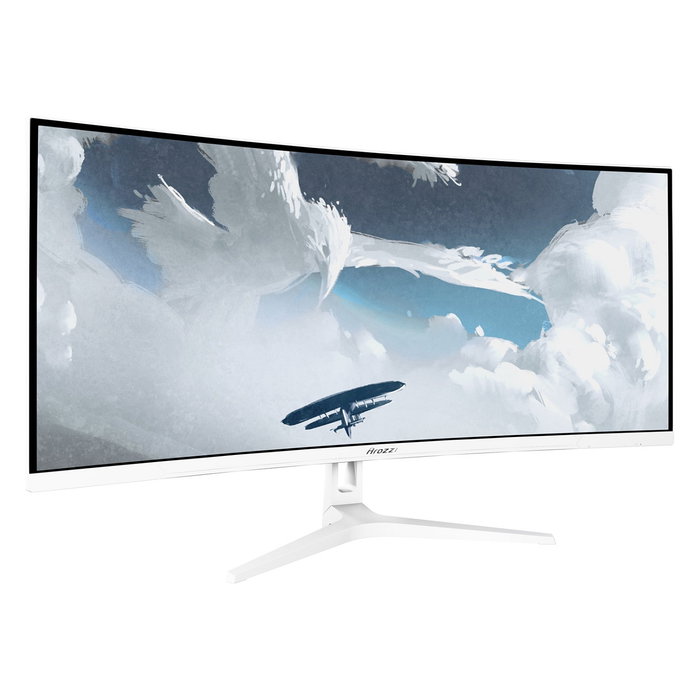Arozzi TFT Nova 34" Curvo - Monitor Gaming VA, Resolución 3440 x 1440 4K Ultra HD, 165Hz, 1ms, Blanco