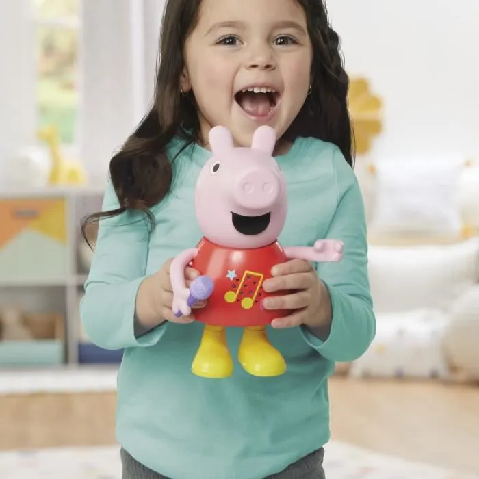 Hasbro HASG05185F0 Juguete musical Peppa Pig parlante y cantor con más de 50 sonidos, frases y canciones preescolar para niñas y niños