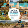 JugaToys Silla de playa aluminio fija aguamarina con asas
