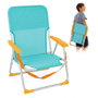 JugaToys Silla de playa aluminio fija aguamarina con asas