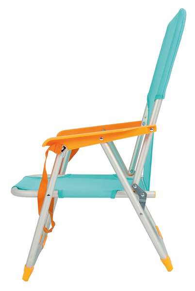 JugaToys Silla de playa aluminio fija aguamarina con asas