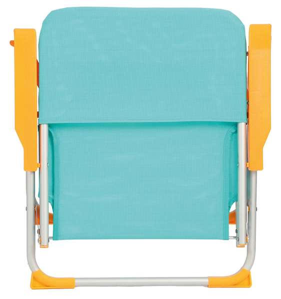 JugaToys Silla de playa aluminio fija aguamarina con asas