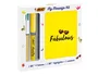 Bic Set Escritura My Message Kit: Bolígrafo 4 Colores Shine, Highlighter Grip Pastel y Libreta A6