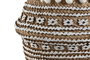 DKD Home Decor Macetero de Cemento con Pompones Marrón 25x25x18 cm