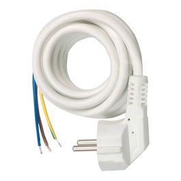 Simon Cable H05VV-F 3G1 mm² con clavija, 2 m, Blanco