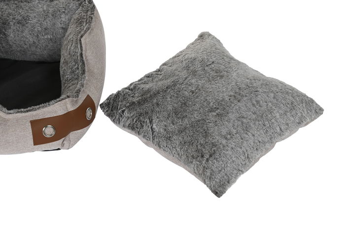 DKD Home Decor Cama Mascota Azul Marino Marron Beige 60 x 60 x 20 cm Set de 3