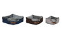 DKD Home Decor Cama Mascota Set 3 Poliéster 60x60x20 Azul Marino