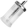 Home Deco Factory Chandeleur Dispensador Azúcar Bote Cristal con Tapa Metálica 275 Ml