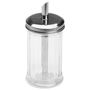 Home Deco Factory Chandeleur Dispensador Azúcar Bote Cristal con Tapa Metálica 275 Ml