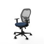 PIQUERAS Y CRESPO Silla de oficina Jorquera con mecanismo Sincro, azul marino y gris