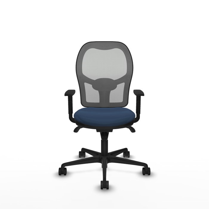 PIQUERAS Y CRESPO Silla de oficina Jorquera con mecanismo Sincro, azul marino y gris