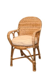 DKD Home Decor Silla de Bambú y Ratán Natural