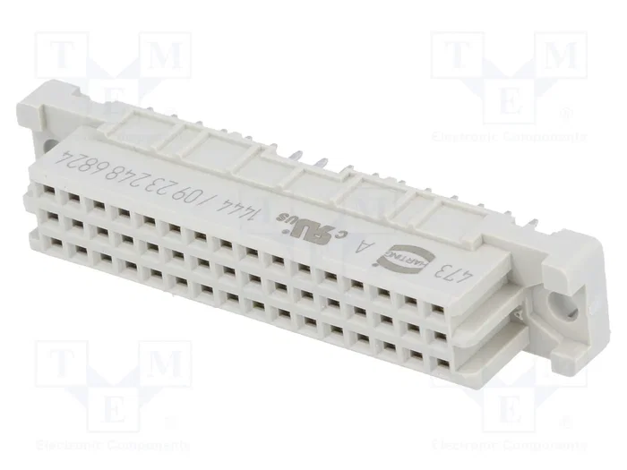 HARTING DIN 41612 conector hembra de 48 pines recto THT HARTING DIN 41612 conector hembra de 48 pines recto THT