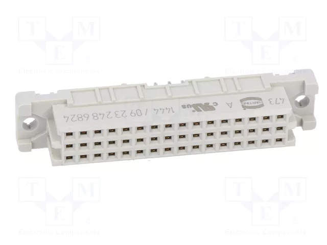 HARTING DIN 41612 conector hembra de 48 pines recto THT HARTING DIN 41612 conector hembra de 48 pines recto THT