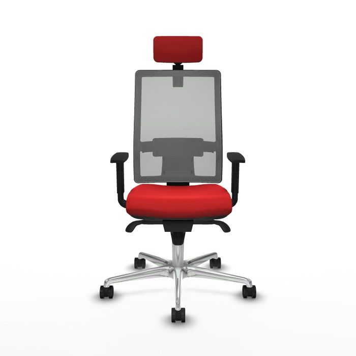 PIQUERAS Y CRESPO Silla de oficina Horna con mecanismo Sincro, Rojo y Gris PIQUERAS Y CRESPO Silla de oficina Horna con mecanismo Sincro, Rojo y Gris