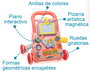 KioKids Andador Correpasillos Actividades Rosa con Piano, Pizarra y Juegos Educativos +12 Meses