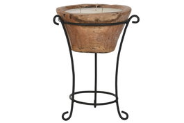 DKD Home Decor Velon Indo 1c25 Negro Marron 45 x 50 x 45 cm