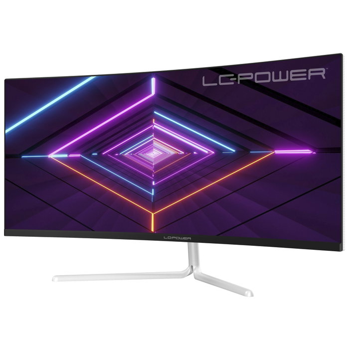 LC-Power LC-M34-UWQHD-100-C-V3 Monitor Gaming Curvo 34 3440 x 1440 VA White/Silver LC-Power LC-M34-UWQHD-100-C-V3 Monitor Gaming Curvo 34 3440 x 1440 VA White/Silver
