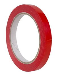 APLI PAPER Paquete de 12 rollos de cinta adhesiva PVC rojo 66 m x 12 mm