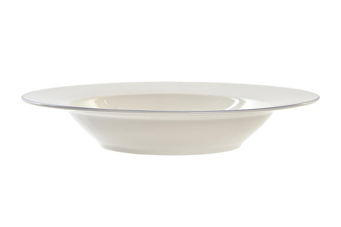 DKD Home Decor Veleros shengda Plato Mediterraneo Azul Rojo Blanco Porcelana 21.5 x 3.5 x 21.5 cm (12 Unidades)