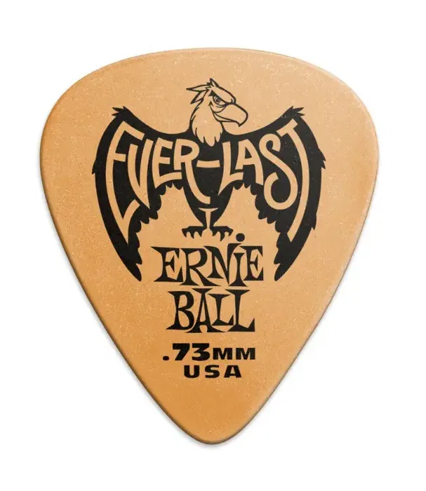 Ernieball Púas Guitarra Everlast Naranja 0,73 Mm - Pack 12 Unidades