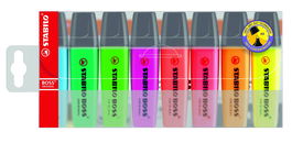 Stabilo Boss Original Marcador Fluorescente, Blíster 8 Unidades, Varios Colores