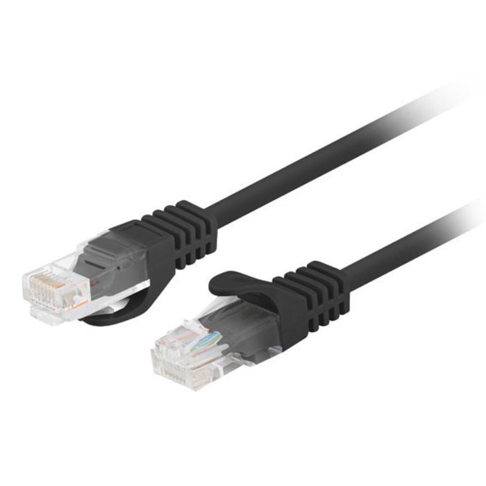 Lanberg Pack 10 Cable de Red Cat6 U/UTP 0,25 m Negro