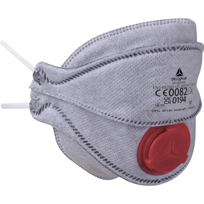 DUVER Mascarilla Plegable FFP3 con Válvula y Carbón Activo, Gris (Pack de 10) DUVER Mascarilla Plegable FFP3 con Válvula y Carbón Activo, Gris (Pack de 10)