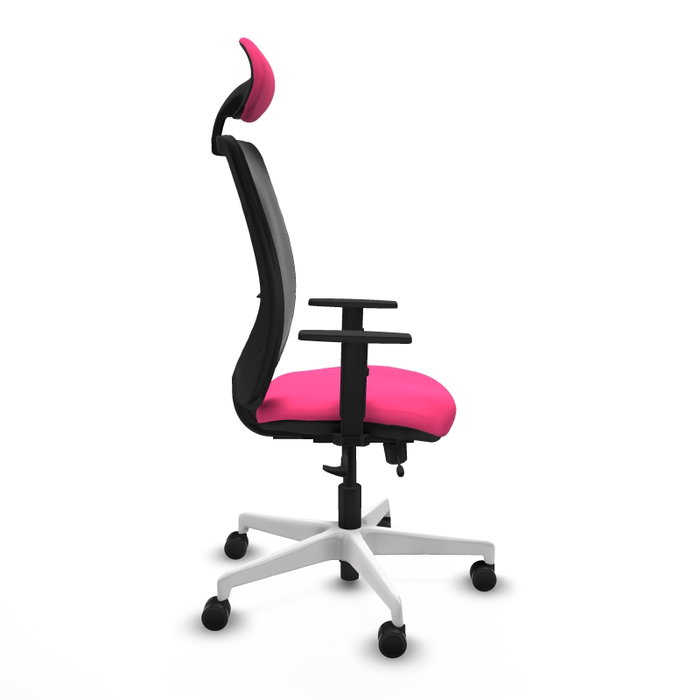 PIQUERAS Y CRESPO Silla de oficina Zulema Rosa y Negro con mecanismo Sincro/Traslack PIQUERAS Y CRESPO Silla de oficina Zulema Rosa y Negro con mecanismo Sincro/Traslack