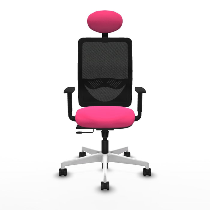 PIQUERAS Y CRESPO Silla de oficina Zulema Rosa y Negro con mecanismo Sincro/Traslack PIQUERAS Y CRESPO Silla de oficina Zulema Rosa y Negro con mecanismo Sincro/Traslack