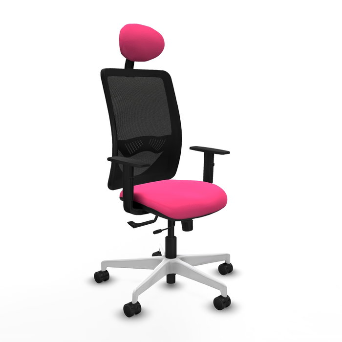PIQUERAS Y CRESPO Silla de oficina Zulema Rosa y Negro con mecanismo Sincro/Traslack PIQUERAS Y CRESPO Silla de oficina Zulema Rosa y Negro con mecanismo Sincro/Traslack