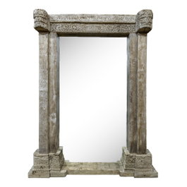 DKD Home Decor Espejo de Teca Tallas Antiguas Natural 150x18x225 cm