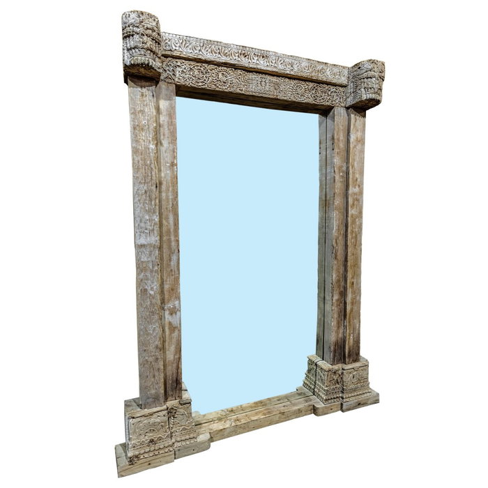 DKD Home Decor Espejo de Teca Tallas Antiguas Natural 150x18x225 cm DKD Home Decor Espejo de Teca Tallas Antiguas Natural 150x18x225 cm