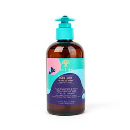 As I Am Champú y Gel de Baño Born Curly Aloe para Niños con Cabello Rizado, Limpieza Suave Natural, 240ml