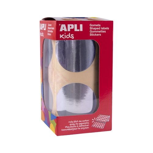 APLI Gomets Metalizados Plata Círculo Ø 45 mm 354 uds. APLI Gomets Metalizados Plata Círculo Ø 45 mm 354 uds.