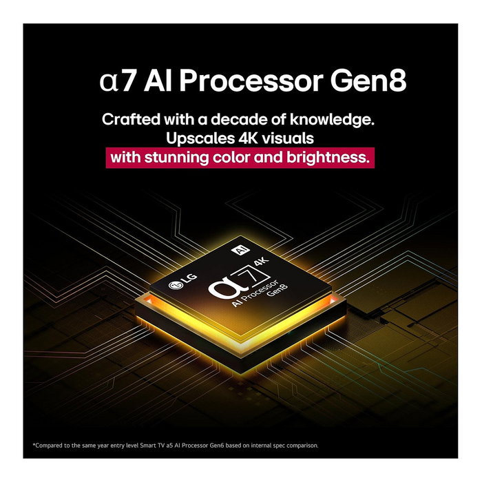 LG 65" 165.1 cm (65UA74006LB) Smart TV UHD 4K LED WebOS 25, WiFi, Bluetooth, HDR10, Negro